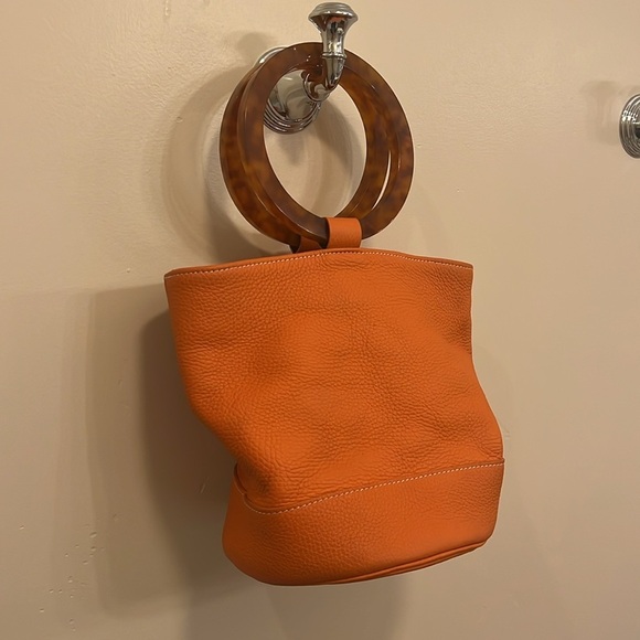 Simon Miller | Bonsai 20 Leather Bucket Bag - Sponge Orange - Picture 3 of 6